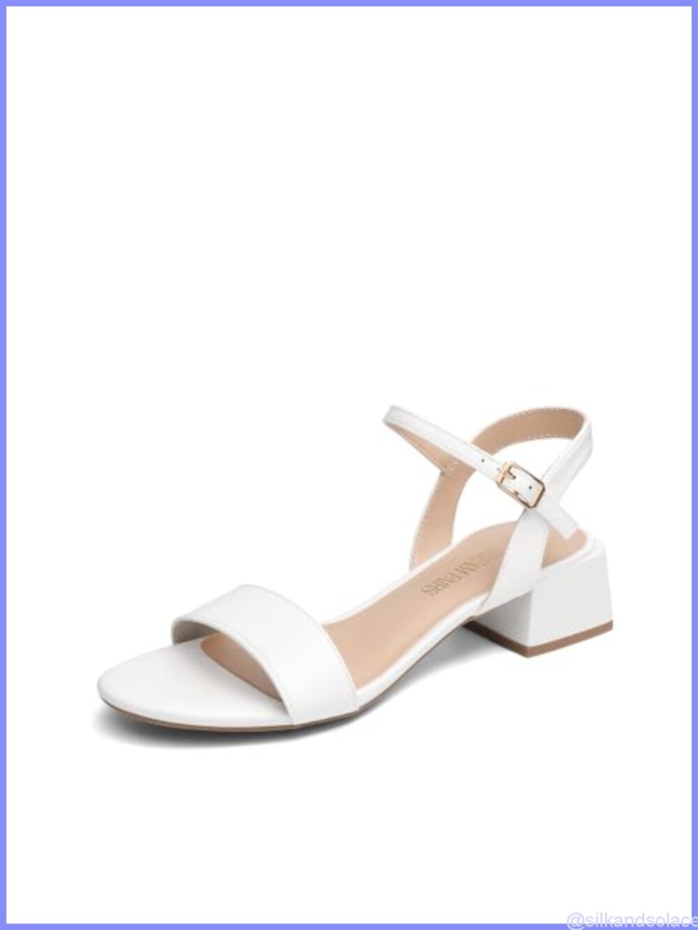 Faux Sheepskin PU Chunky Block Heel Dress Sandals Ankle Strap
